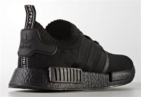 adidas nmd r1 stlt primeknit triple black|nmd r1 primeknit white.